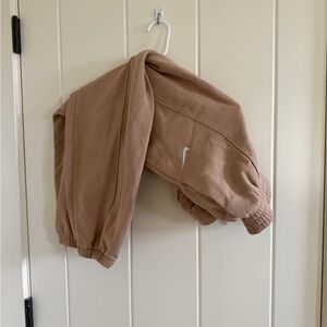 Nike Beige Ribbed Sweatpants